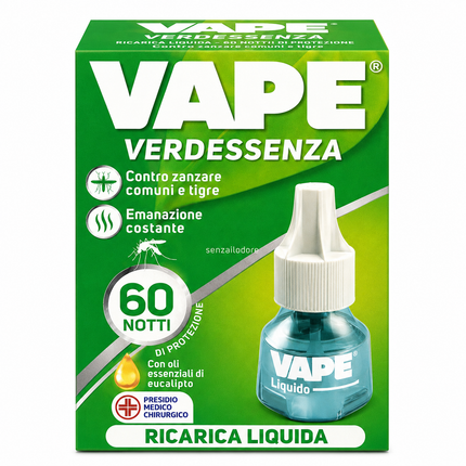 Vape Verdessenza Liquid Mosquito Repellent Refill – 60 Nights, with Eucalyptus Essential Oils