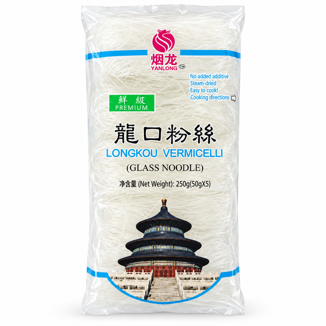 延龙龙口优质粉丝——玻璃粉 250克（5×50克）