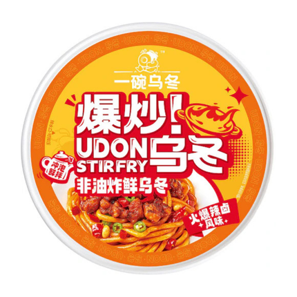 Yi Wan Dong Udon Stir Fry Piccante 120 g – Udon Saltati Istantanei Gusto Carne e Peperoncino