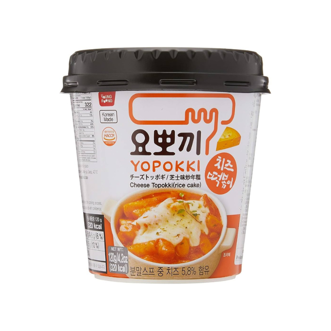 Yopokki Cheese Tteokbokki Cup – Koreanische Reisgnocchi mit Käse 120 g