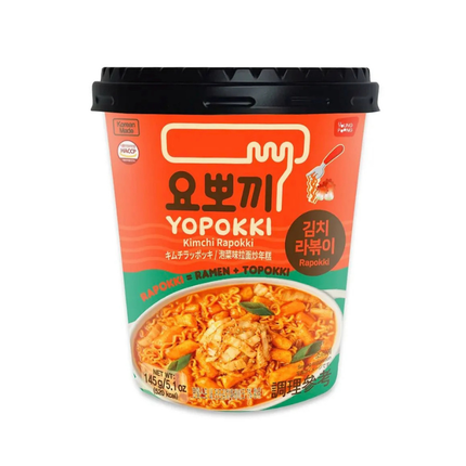 Yopokki Kimchi Rapokki Cup – Tteokbokki e Ramen al Kimchi 145 g