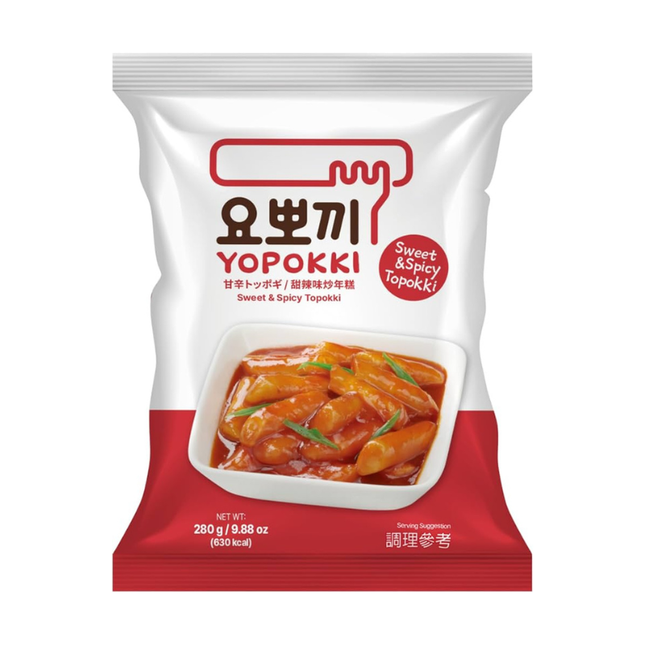 Yopokki Sweet & Spicy Topokki – Koreanische Reisklöße in süß-scharfer Sauce 280 g