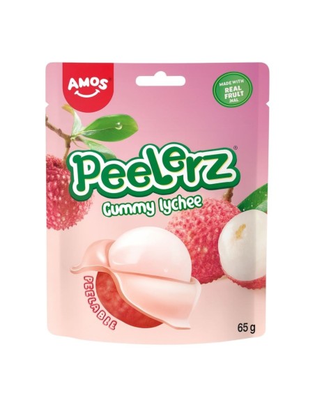 Amos Peelerz Caramelle Gommose Pelabili Litchi 65 g