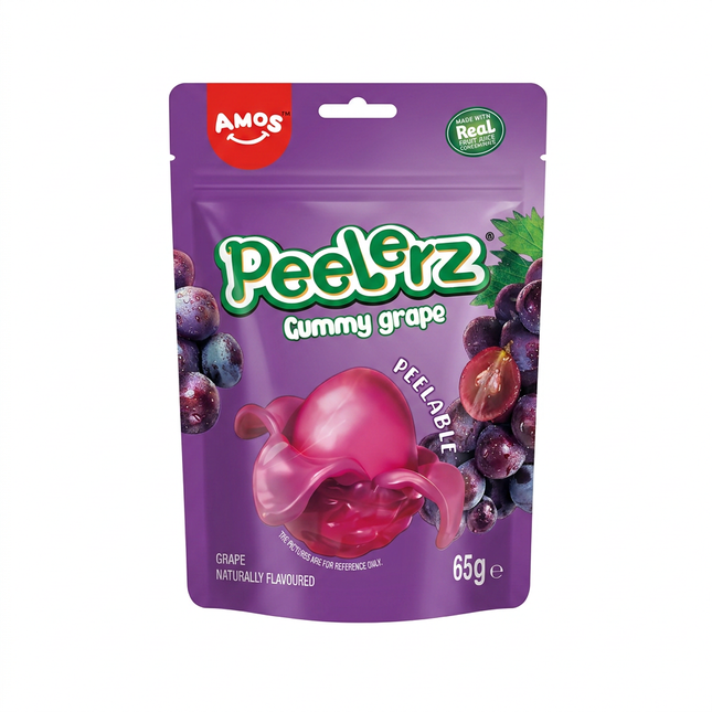 Amos Peelerz Caramelle Gommose Pelabili Uva 65 g