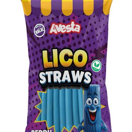 Avesta Lico Straws Berry – Caramelle Gommose ai Frutti di Bosco 70 g