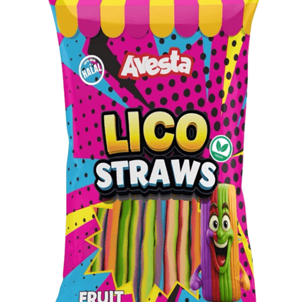 Avesta Lico Straws Fruit – Caramelle Gommose alla Frutta 70 g