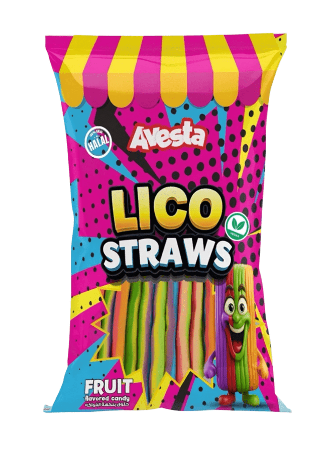 Avesta Lico Straws Fruit – Caramelle Gommose alla Frutta 70 g