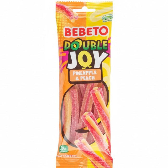 Bebeto Double Joy Pineapple & Peach – Caramelle Gommose 75 g