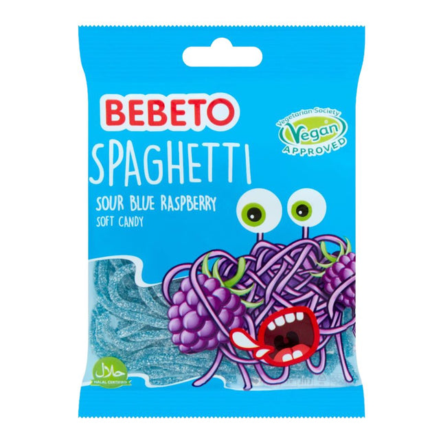 Bebeto Happy Laces Blue Raspberry – Lacci Gommosi Acidi 80 g