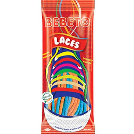 Bebeto Happy Laces Mandarin & Raspberry – Lacci Gommosi 75 g