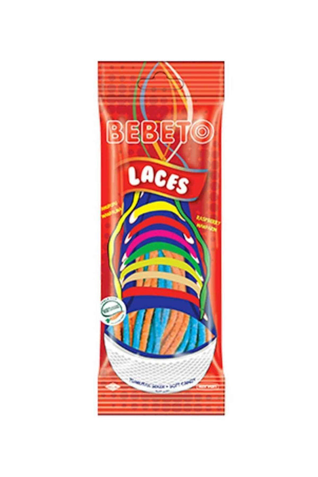 Bebeto Happy Laces Mandarin & Raspberry – Lacci Gommosi 75 g