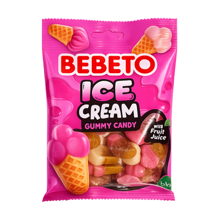 Bebeto Ice Cream – Caramelle Gommose a Forma di Gelato 80 g