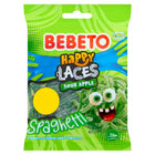 Bebeto Happy Laces Sour Apple – Lacci Gommosi Acidi Mela 80 g