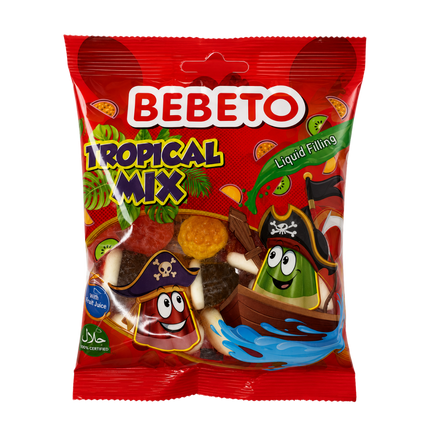 Bebeto Tropical Mix – Caramelle Gommose Mix Tropicale 80 g