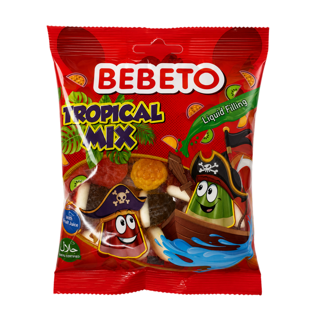 Bebeto Tropical Mix – Caramelle Gommose Mix Tropicale 80 g