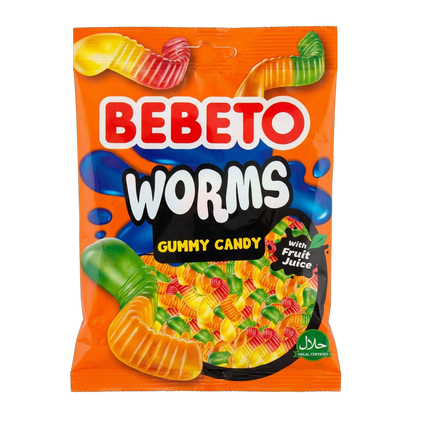 Bebeto Worms – Caramelle Gommose a Forma di Vermi 80 g