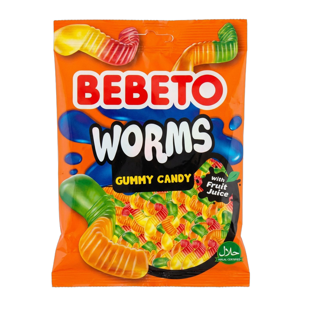 Bebeto Worms – Caramelle Gommose a Forma di Vermi 80 g