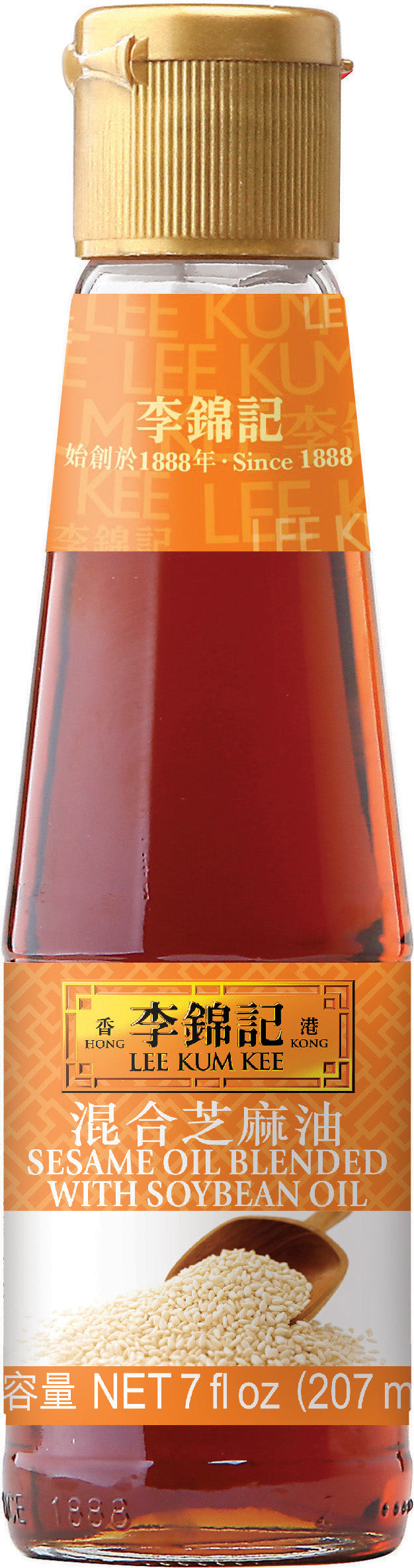 Lee Kum Kee – Olio di Sesamo Miscelato con Olio di Soia – 207 ml