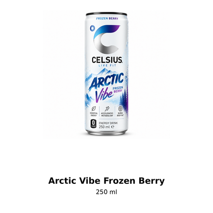 CELSIUS Arctic Vibe Frozen Berry 250 ml - 展示图