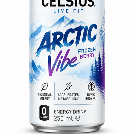 CELSIUS Arctic Vibe Frozen Berry 250 ml - dettaglio gusto