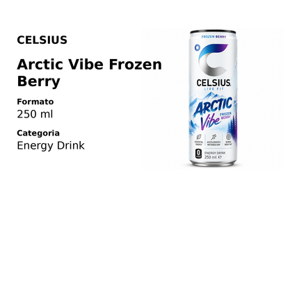 CELSIUS Arctic Vibe Frozen Berry 250 ml - dettagli prodotto e formato