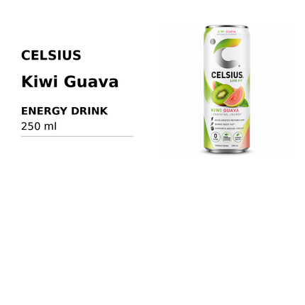 CELSIUS Kiwi Guava 250 ml - 规格信息