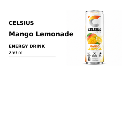 CELSIUS Mango Lemonade 250 ml - 规格信息