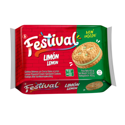 Biscotti Festival al Limone – 403 g | Biscotti Farciti con Crema al Limone