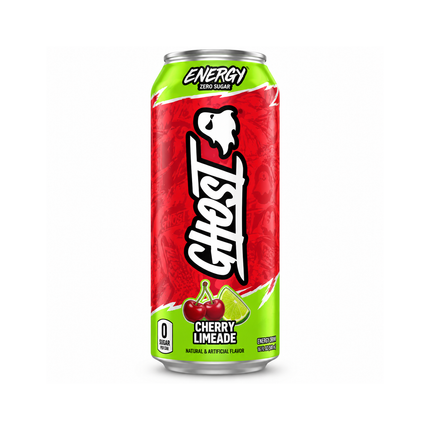 GHOST Energy Cherry Limeade Zero Sugar 500 ml - 主图白底
