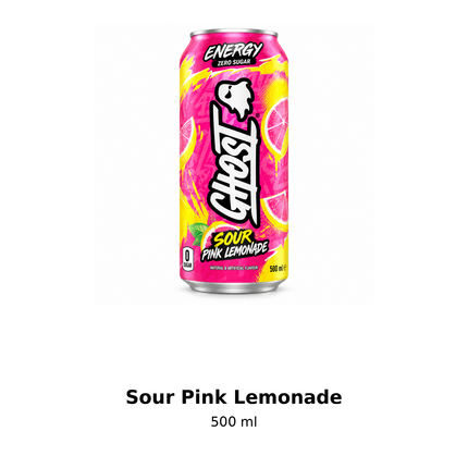 GHOST Energy Sour Pink Lemonade Zero Sugar 500 ml - 展示图