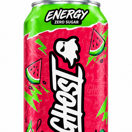 GHOST Energy x WARHEADS Sour Watermelon Zero Sugar 500 ml - 品牌特写
