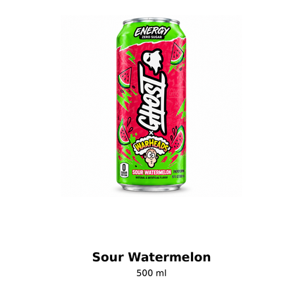 GHOST Energy x WARHEADS Sour Watermelon Zero Sugar 500 ml - 展示图
