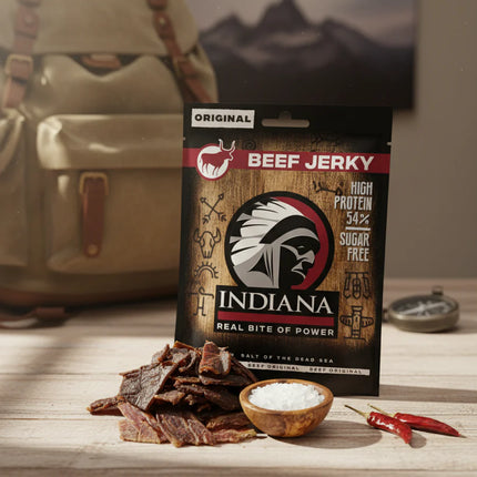 Indiana Beef Jerky Original 25g – Snack Proteico di Manzo ad Alto Contenuto Proteico