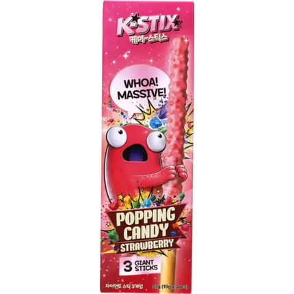 K-Stix Bastoncini Croccanti Cioccolato e Fragola con Popping Candy 3 × 18 g (54 g)