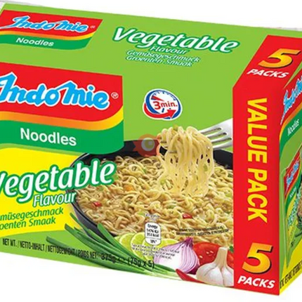 INDOMIE – Noodles istantanei gusto verdure – 5 x 75 g (375 g)