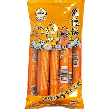 Wanderfort salsicce di pollo e mais, confezione da 270 g (9 x 30 g)
