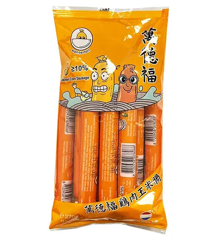 Wanderfort salsicce di pollo e mais, confezione da 270 g (9 x 30 g)