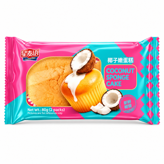 Xing Mai Yu – Tortine al Cocco 80 g, 2 Pezzi