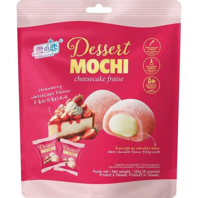 YUKI & LOVE Mochi gusto cioccolato e cheesecake alla fragola 120 g